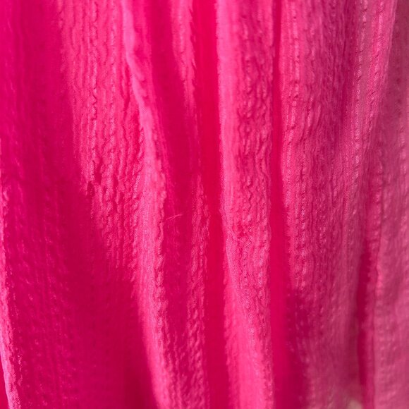 Milly Top Silk Chiffon Pink Bow Keyhole Blouse SZ12 Retro Paris Hilton Glam NWT - Picture 9 of 13